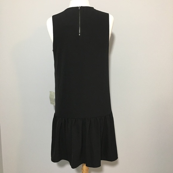 Chelsea 28 Black Sleeveless Ruffle Back Shift Dress Size M - Picture 4 of 12